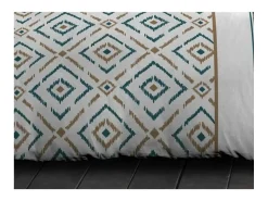 Ropa De Cama^Juego de edredón de microfibra 220 x 240 cm y 2 fundas de almohada 63 x 63 cm Azul Pato Azul verdoso