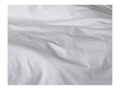 Juego de funda de edredón + 2 fundas de almohada 63x63cm de satén de algodón rayas blanco