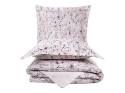 Juego de funda de edredón 240x220 cm+ 2 fundas de almohada 63x63cm de satén de algodón "Joceline"