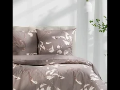 Blanc avenue Juego de funda de edredón +funda de almohada 100% algodón "Tivory " Beige