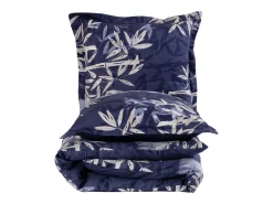 Online Blanc avenue Juego de funda de edredón +funda de almohada 100% algodón "Bamboo" Azul