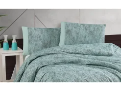 Blanc avenue Ropa De Cama^Juego de funda de edredón 200x200 cm+ 2 FA 65x65 cm 100% algodón Verde