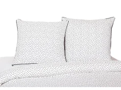 Best Blanc avenue Juego de funda de edredón +funda de almohada 100% algodón "Points" Gris