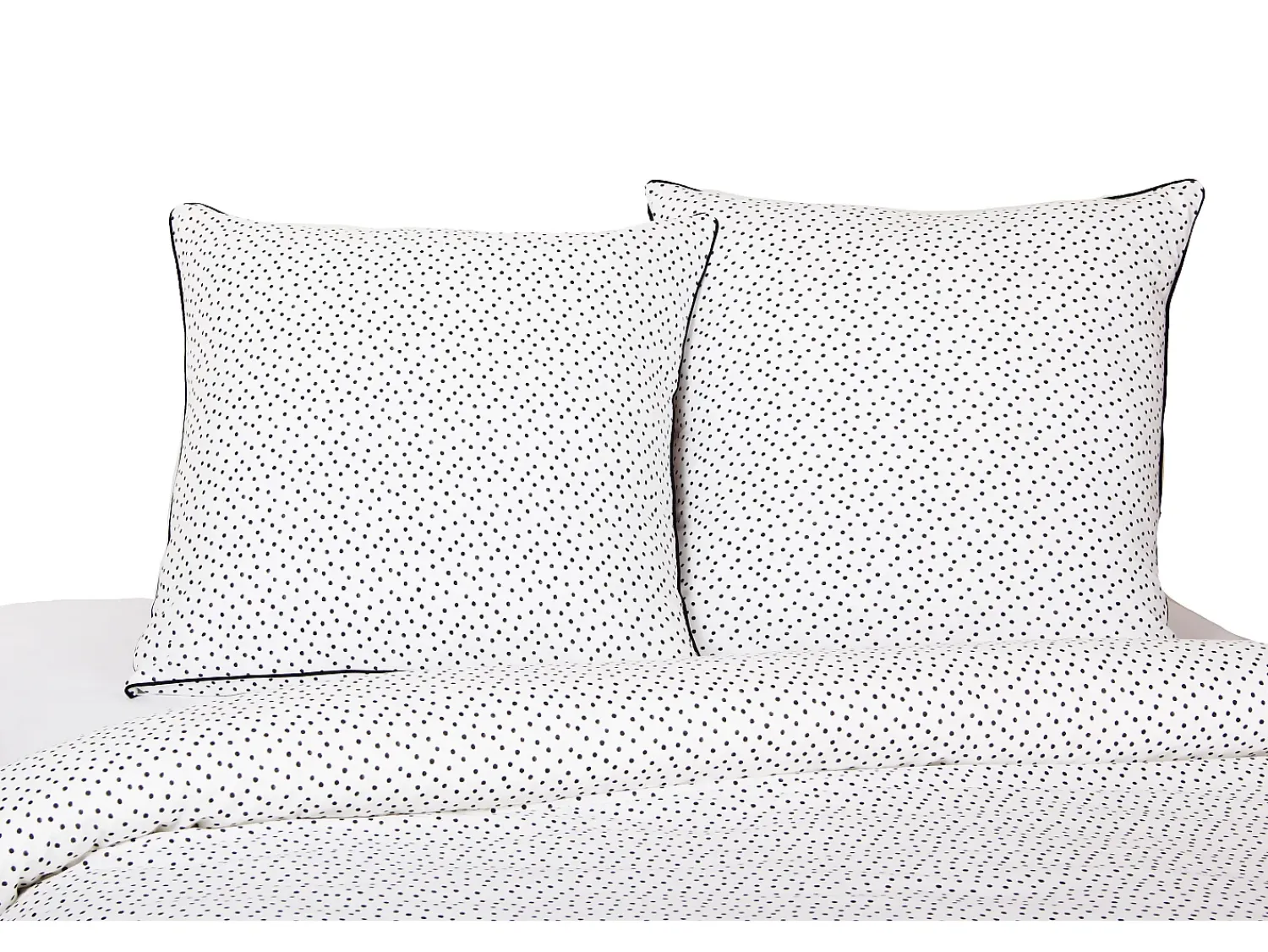 Best Blanc avenue Juego de funda de edredón +funda de almohada 100% algodón "Points" Gris