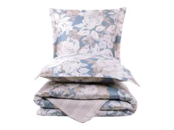 Blanc avenue Ropa De Cama^Juego de funda de edredón 240x220 cm+ 2 fundas de almohada 63x63cm de satén de algodón "Decor" Multicolor