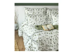 Blanc avenue Ropa De Cama^Juego de funda de edredón +funda de almohada 100% algodón "Parlin" Verde
