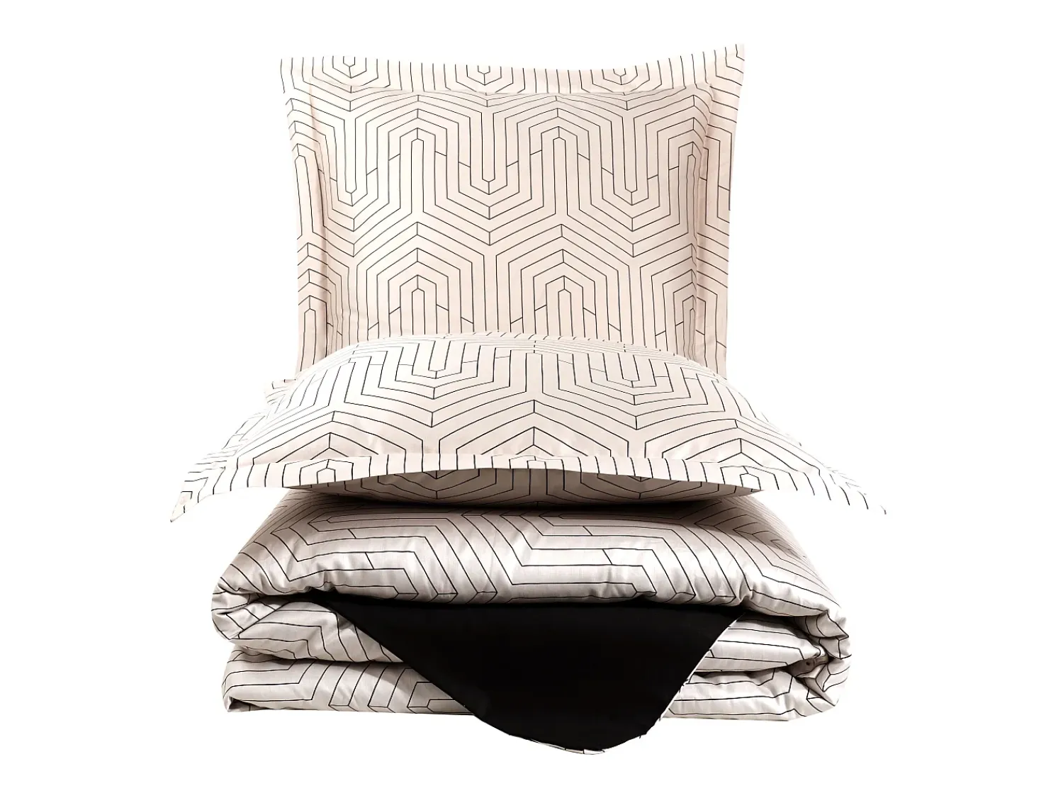 Blanc avenue Ropa De Cama^Juego de funda de edredón 240x220 cm+ 2 fundas de almohada 63x63cm de satén de algodón "Strada white" Blanco
