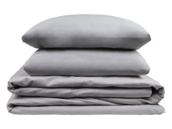 PIKOLIN Ropa De Cama^Juego de funda nórdica 100% algodón 200 hilos 90x190cm Gris
