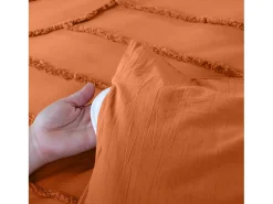 Sweeek Ropa De Cama^Juego de funda nórdica de algodón de 2 plazas, Terracota