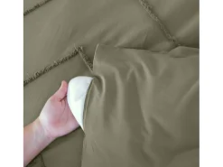 Juego de funda nórdica de algodón, tufted étnico verde de 2 plazas