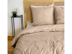 Sweeek Ropa De Cama^Juego de funda nórdica reversible de 2 plazas gris Beige