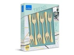 Outlet Amefa Juego de servicio de pastel de 6 piezas Austin en acero inoxidable mate Dorado