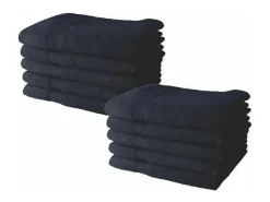 Clearance Today Juego de Toallas Azul marino 10 Unidades 50 x 90 cm Azul oscuro