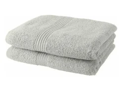 Hot Today Juego de Toallas Blanco 2 Piezas Gris claro