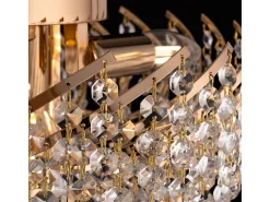 Karolina Plafón Semi Empotrado Oro & Cristal, 6 Luces, E14