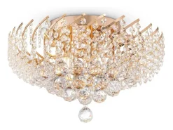 Karolina Plafón Semi Empotrado Oro & Cristal, 6 Luces, E14