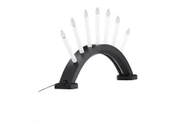 ebuy24 Lámpara De Mesa^Kebnekaise - Soporte de adviento eléctrico con 7 luces, color . Negro