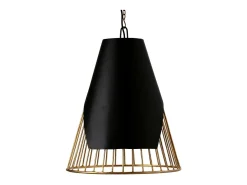 Hot Les Tendances Konik lámpara colgante de metal negro y dorado D 52 x H 69 cm Multicolor
