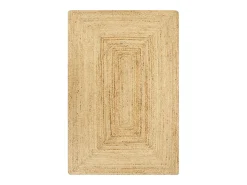 Sale Garden Furniture Kylva Alfombra de yute tejida a mano natural 120x180 cm Marru00f3n