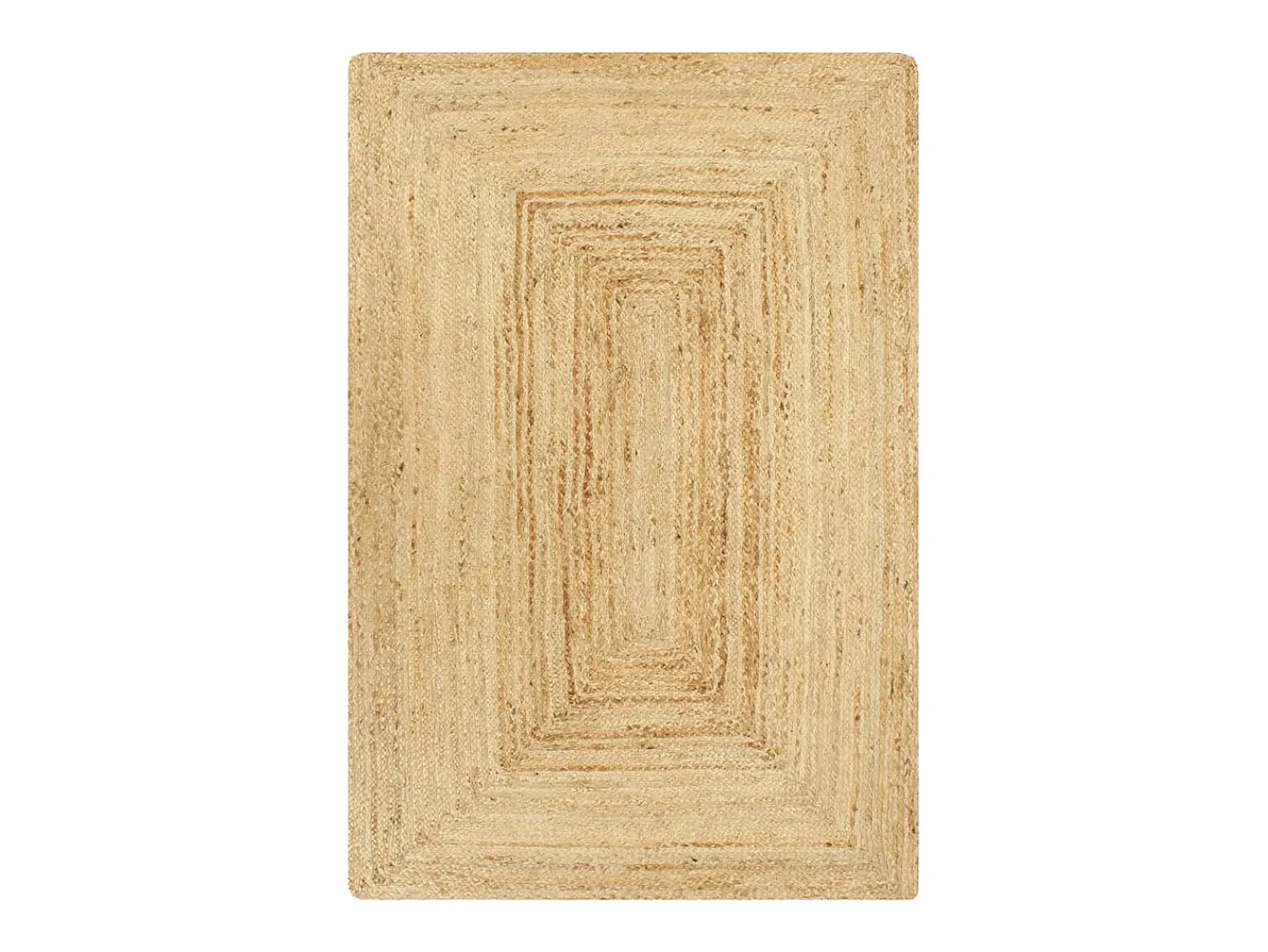 Sale Garden Furniture Kylva Alfombra de yute tejida a mano natural 120x180 cm Marru00f3n