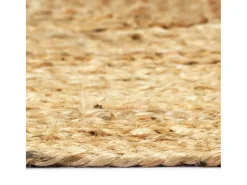 Sale Garden Furniture Kylva Alfombra de yute tejida a mano natural 120x180 cm Marru00f3n