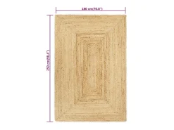 Online Garden Furniture Kylva Alfombra hecha a mano de yute 180x250 cm Marru00f3n