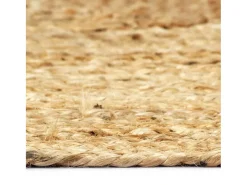 Garden Furniture Alfombra De Salón^Kylva Alfombra hecha a mano de yute 200x300 cm Marru00f3n