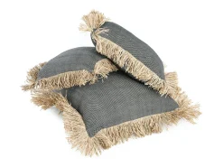 La Funda De Cojín Cotton Bonita - Negro Natural - 60x60