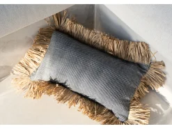La Funda De Cojín Cotton Bonita - Negro Natural - 30x50