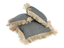 La Funda De Cojín Cotton Bonita - Negro Natural - 30x50