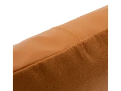 La Funda de Cojín de Cuero de Cuatro Paneles - Camello - 40x40