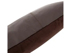 Bazar Bizar Ropa De Casa^La Funda De Cojín De Cuero De Seis Paneles - Chocolate - 30x50 Marru00f3n chocolate
