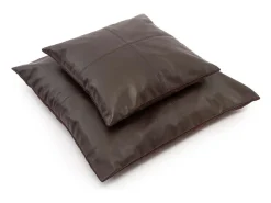 La Funda De Cojín De Cuero Cuatro Paneles - Chocolate - 60x60