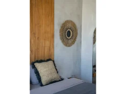 Bazar Bizar Ropa De Casa^La Funda De Cojín De Rafia - Natural Negro - 60x60 Multicolor