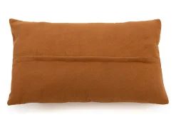 La Funda De Cojín Six Panel De Cuero - Camello - 30x50
