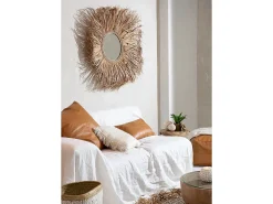La Funda De Cojín Six Panel De Cuero - Camello - 30x50