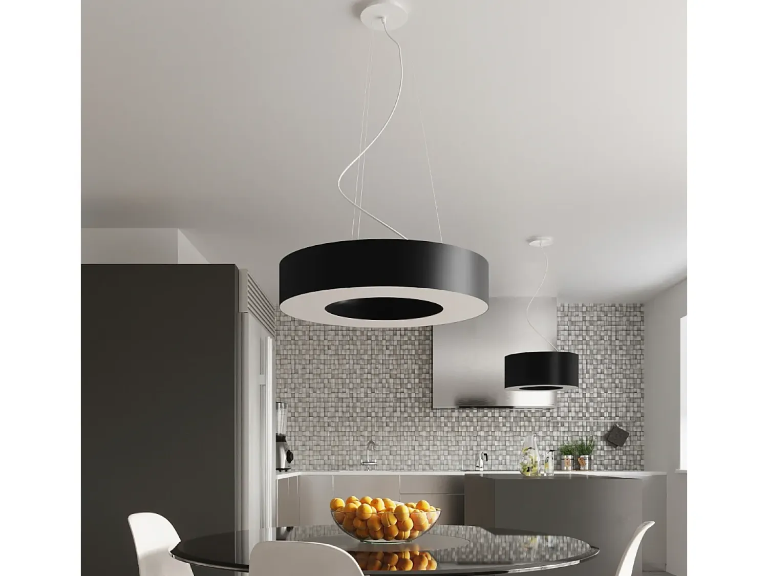 Best Sollux Lighting Lampada a Sospensione Cilindrica Nera 70cm E27 Lámpara colgante cilíndrica Negra 70cm E27 Negro