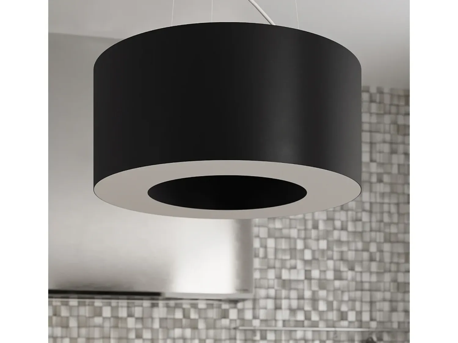 Best Sollux Lighting Lampada a Sospensione Cilindrica Nera 70cm E27 Lámpara colgante cilíndrica Negra 70cm E27 Negro