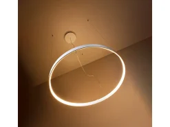 Clearance Sollux Lighting Lampada a sospensione circolare a LED integrata bianca 78cm 3000K Lámpara Colgante Circular LED Integrada Blanca 78cm 3000K Blanco