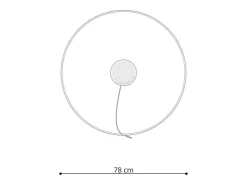 Clearance Sollux Lighting Lampada a sospensione circolare a LED integrata bianca 78cm 3000K Lámpara Colgante Circular LED Integrada Blanca 78cm 3000K Blanco