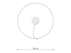 Clearance Sollux Lighting Lampada a sospensione circolare a LED integrata bianca 78cm 3000K Lámpara Colgante Circular LED Integrada Blanca 78cm 3000K Blanco
