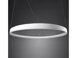Clearance Sollux Lighting Lampada a sospensione circolare a LED integrata bianca 78cm 3000K Lámpara Colgante Circular LED Integrada Blanca 78cm 3000K Blanco