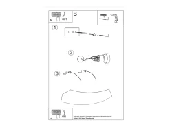 Sollux Lighting Lampada da parete in gesso bianco G9 Aplique Yeso Uplighters G9 Blanco