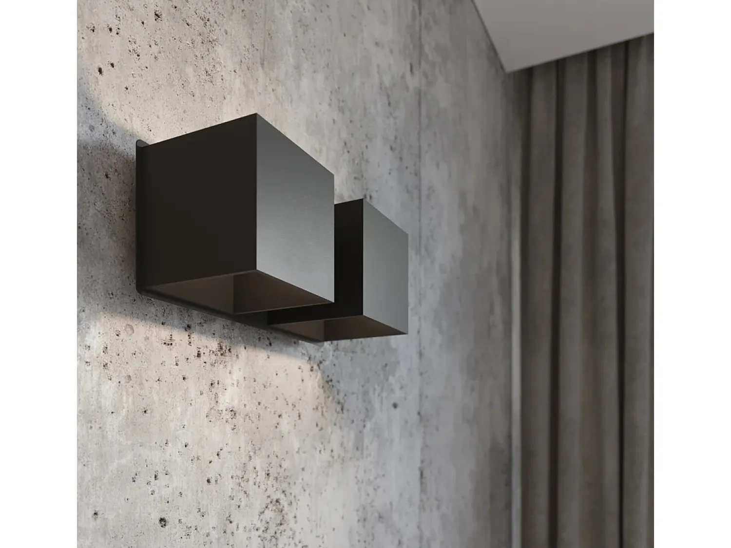 Sale Sollux Lighting Lampada da parete Twin Square Up & Down nera G9 Lámpara de pared Twin Square Up & Down G9 Negro