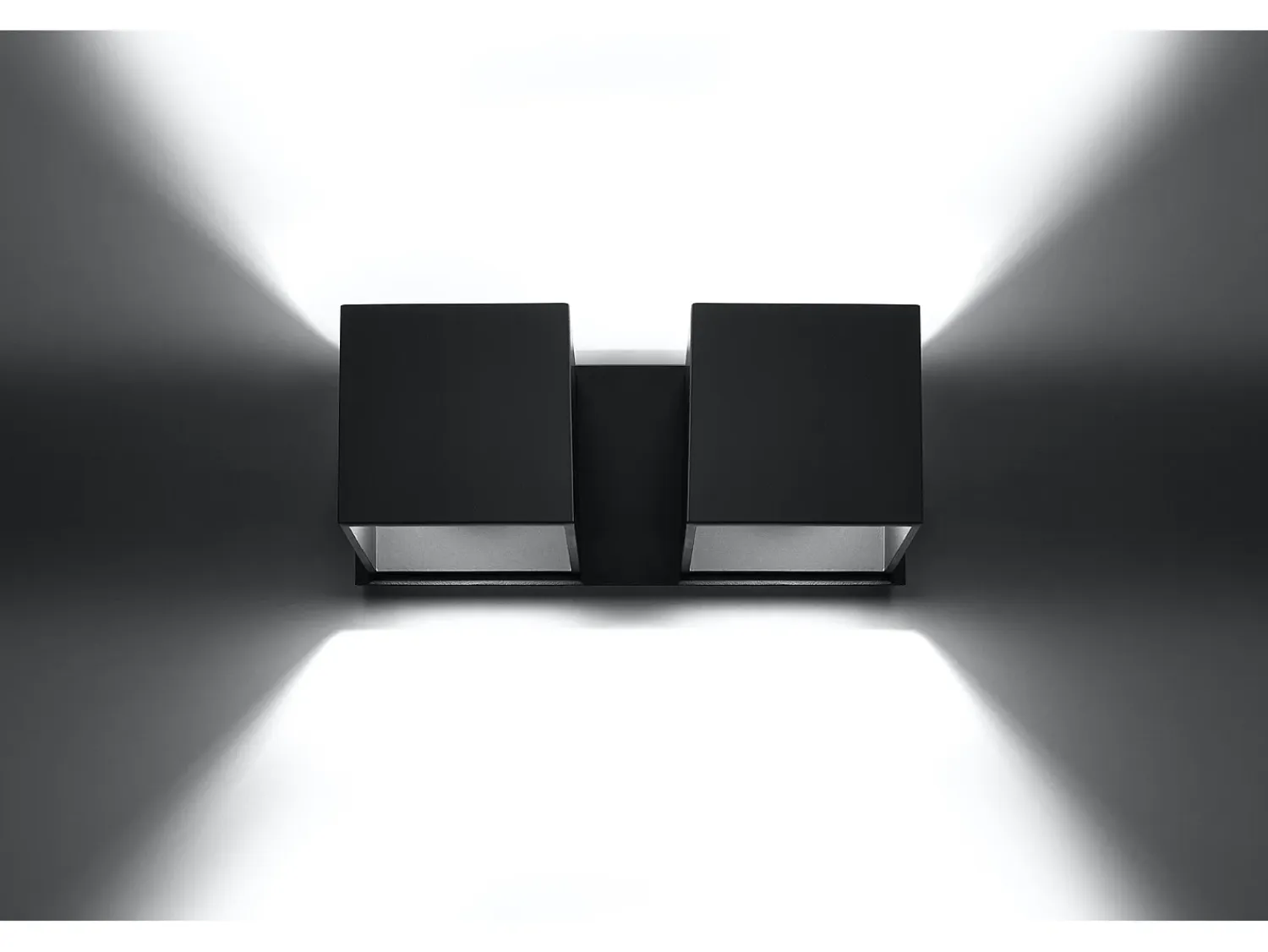 Sale Sollux Lighting Lampada da parete Twin Square Up & Down nera G9 Lámpara de pared Twin Square Up & Down G9 Negro