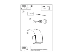 Sollux Lighting Aplique Para Pared^Lampada da parete Up & Down in gesso bianco E27 Aplique Up & Down Yeso E27 Blanco
