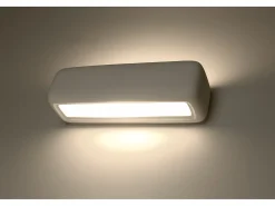 Clearance Sollux Lighting Lampada da parete Up & Down in gesso bianco E27 Aplique Up & Down Yeso E27 Blanco