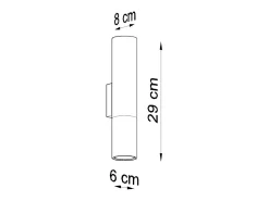 Sale Sollux Lighting Lampada da parete Up & Down Nero, Cromo GU10 Lámpara de pared Up & Down Negro, Cromado GU10 Gris