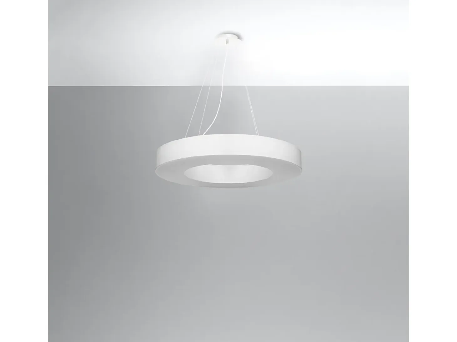 Lampadario Cilindrico Bianco 70cm E27 Lámpara colgante cilíndrica Blanca 70cm E27