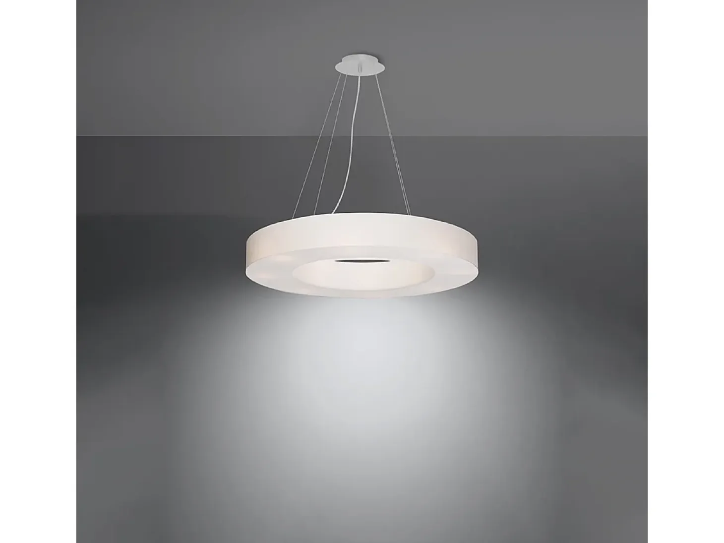 Lampadario Cilindrico Bianco 70cm E27 Lámpara colgante cilíndrica Blanca 70cm E27